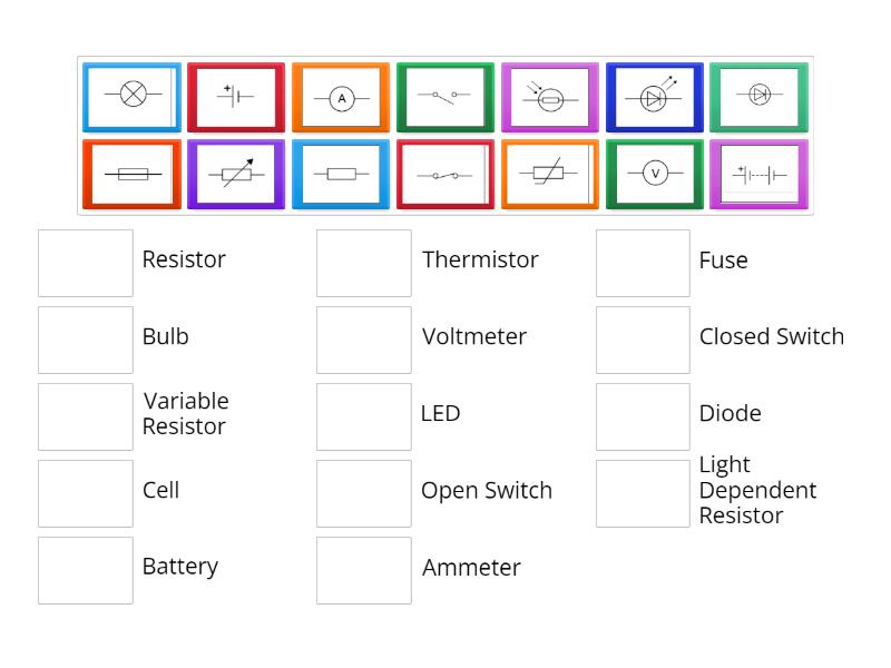 KS4 Circuit Symbols Match Up