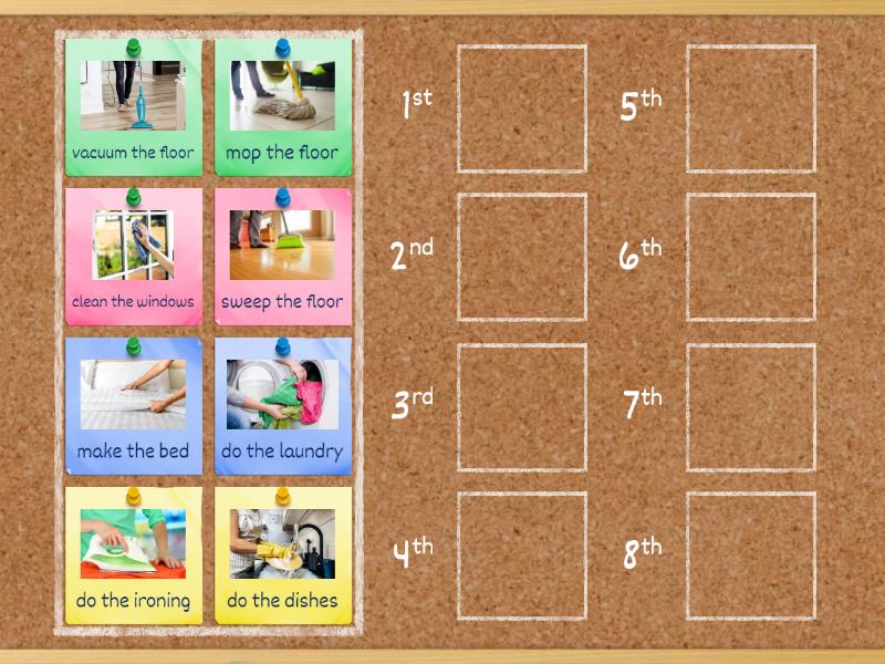 Domestic chores - Rank order