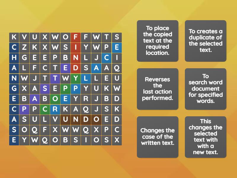 - Wordsearch