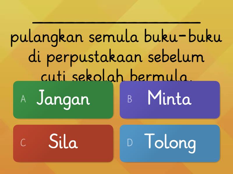 AYAT PERINTAH TAHUN 1 - Quiz