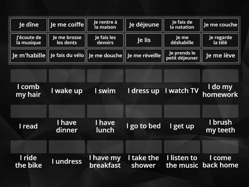 Ma routine anglais Apparier