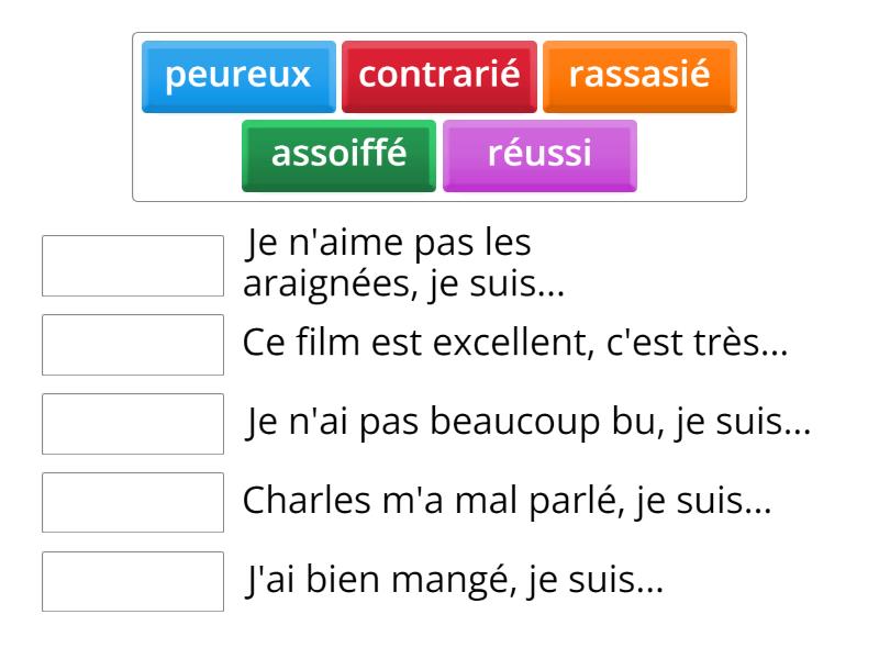 Trouve le bon mot - Match up