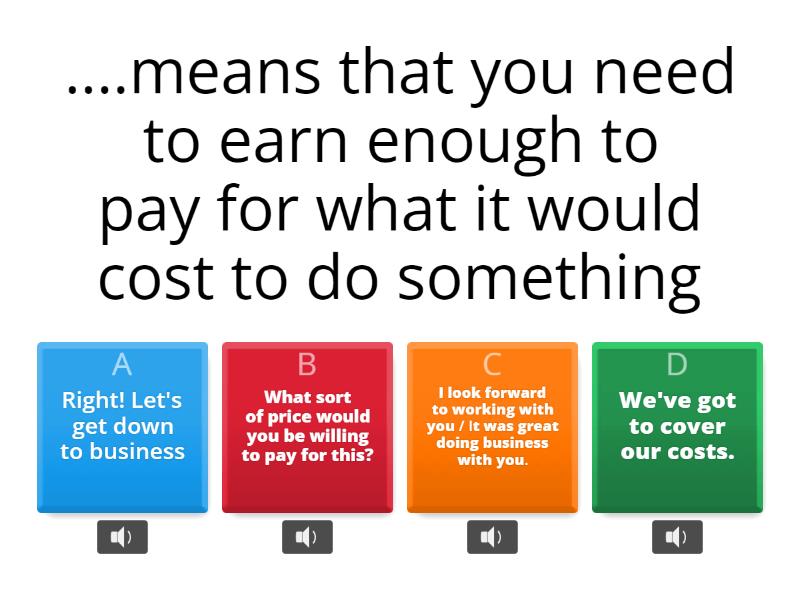 Negotiating - office English - Quiz