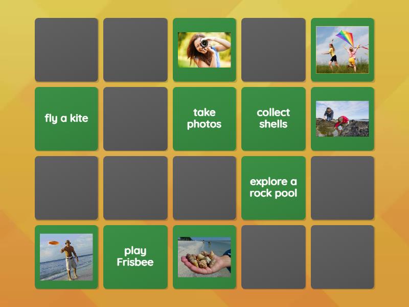 Bright Ideas 3 - Unit 5 Beach activities - Matching pairs