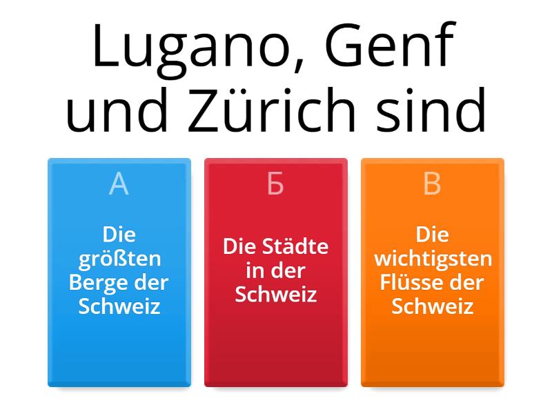 Zu Einem Der Deutschsprachigen Länder - Quiz