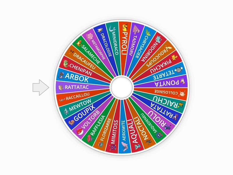 Roue des Pokemon - Rueda aleatoria