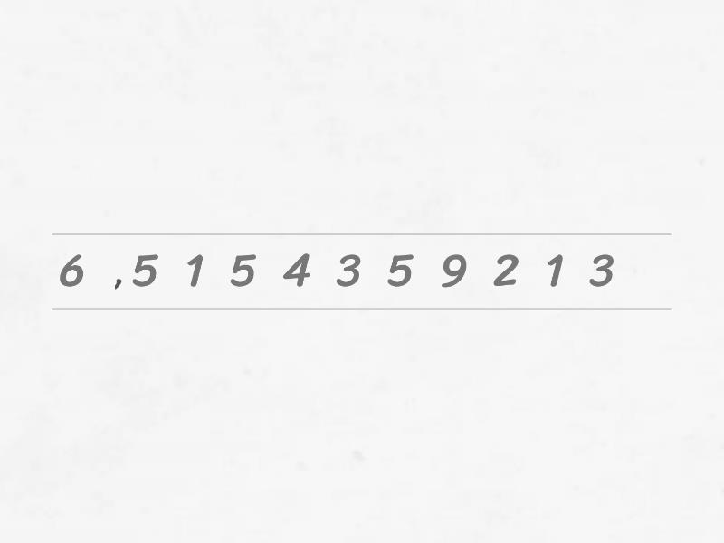 number-pi-to-decimal-places-drag-and-drop-numbers-to-rearrange-into