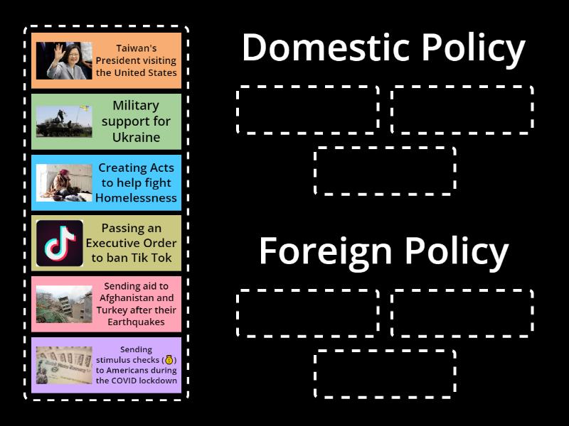 Domestic vs Foreign Policy Group sort