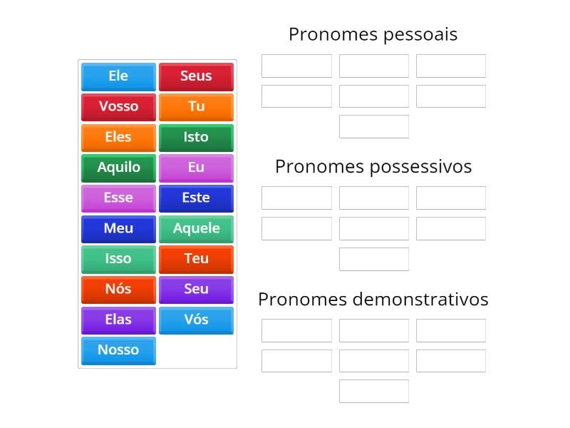 Pronomes - Group sort