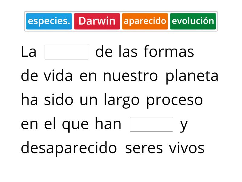 Cambios En Los Seres Vivos Y Procesos De ExtinciÓn 2 Complete The Sentence