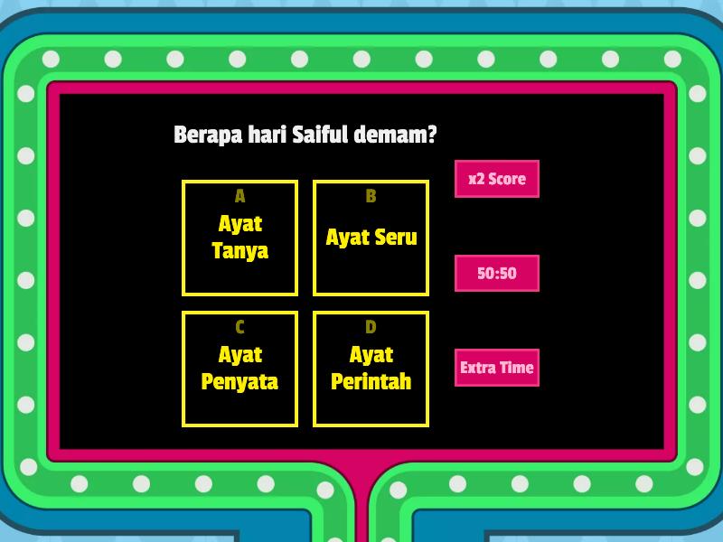 KUIZ (JENIS-JENIS AYAT) - Gameshow Quiz