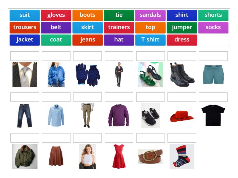 Starlight 4b vocabulary bank clothes - Match up