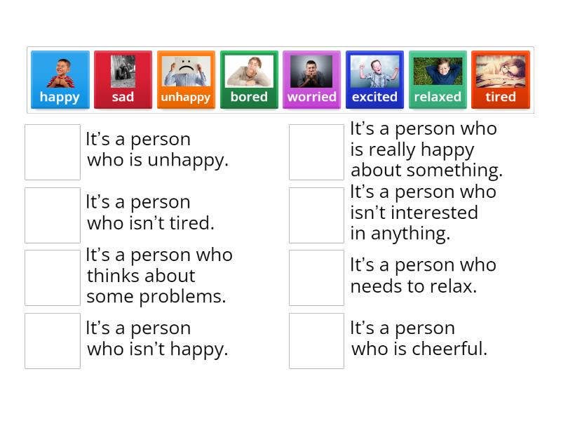 Feelings WW1 unit 3 - Match up