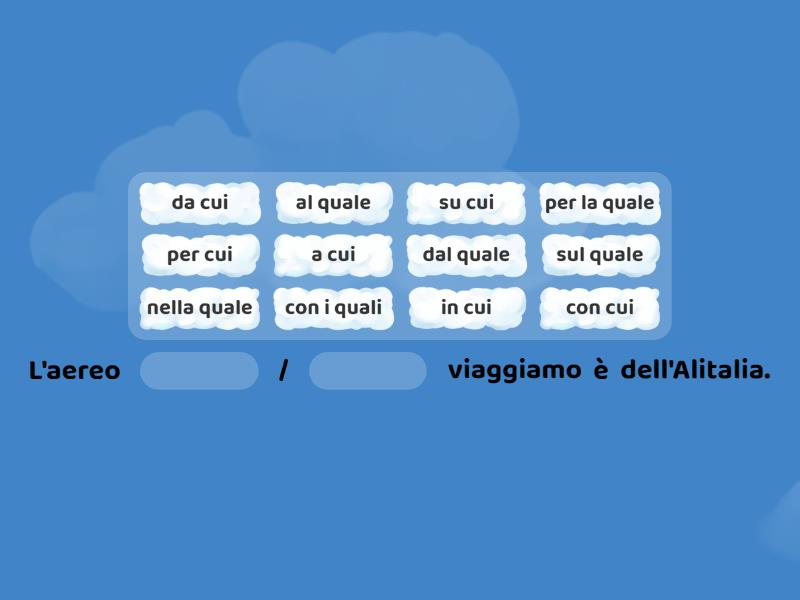 I pronomi relativi - cui/quale B1 - 2 - Complete the sentence