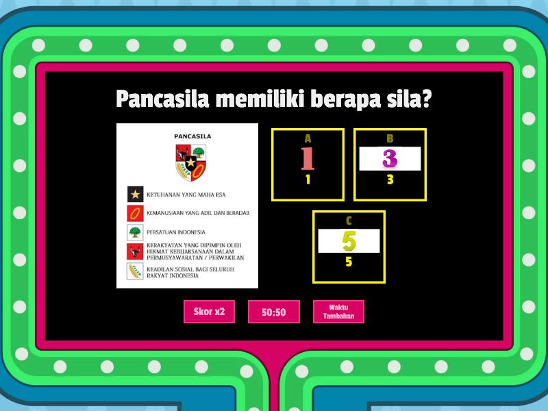 Pancasila Pilihan Ganda Gameshow Quiz