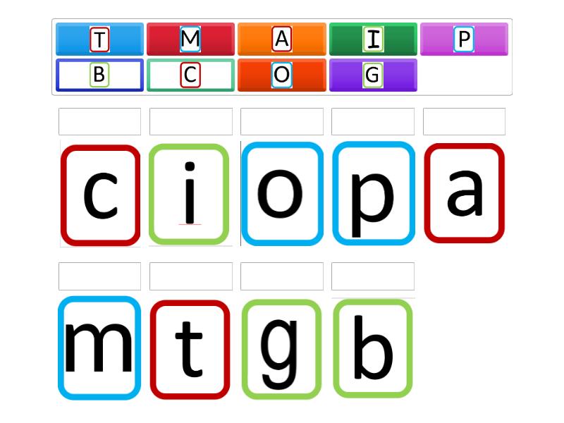 CAT BIG MOP _ Match the capital letters - Match up