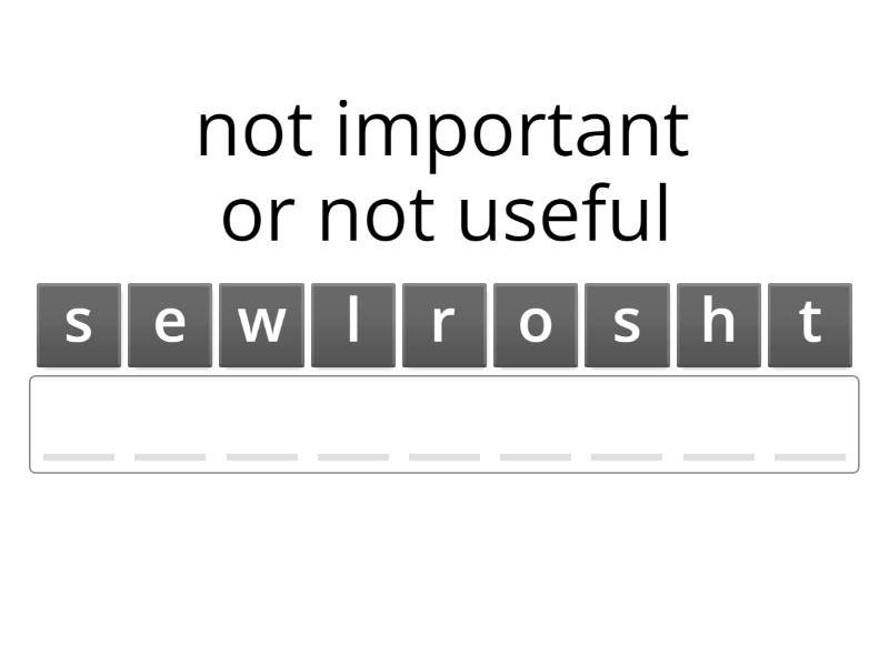 Revision. Lesson Biggest regret Anagrama