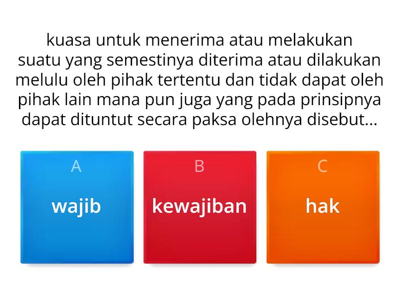 BAB 5 Hak Dan Kewajiban - Quiz