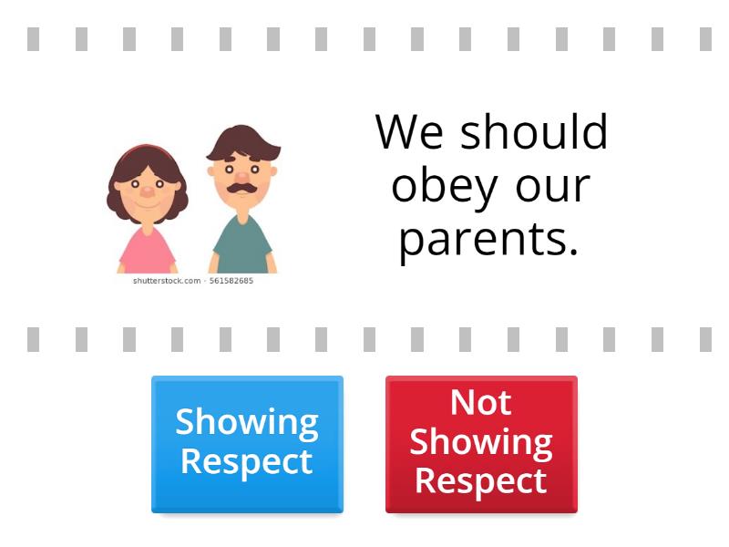 Showing Respect to Our Family and Friends - Verdadero o falso