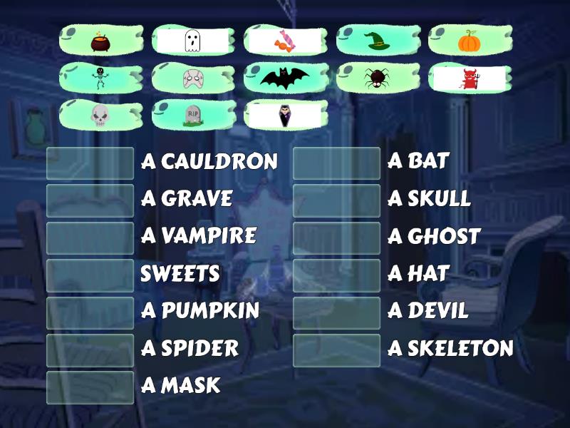 halloween vocabulary for kids wordwall