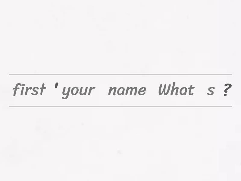pre-a1-personal-information-unjumble