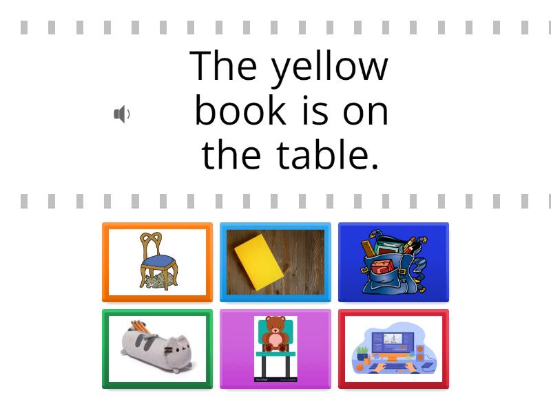 Where...? Prepositions in - on - under - Find the match