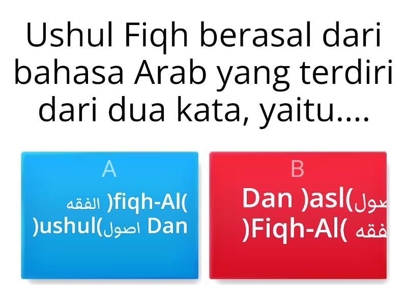 USHUL FIKIH KELAS 12 - Quiz