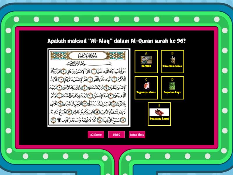 General Knowledge: Surah Al-Alaq - Concurso De Preguntas