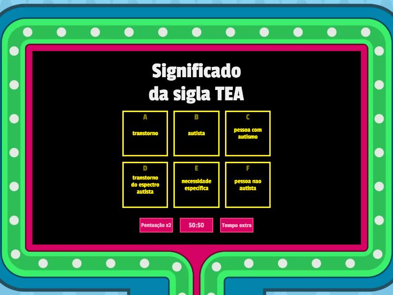 Transtorno Do Espectro Autista - Gameshow Quiz