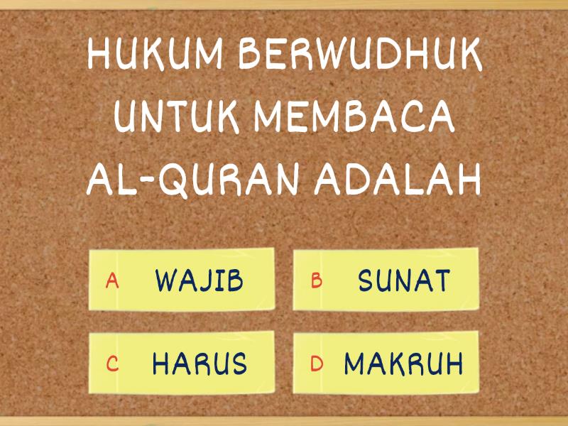 Wudhuk Dan Syarat Kesempurnaannya Quiz 9910