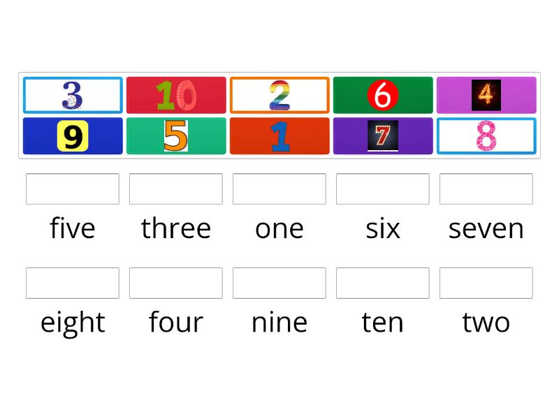 numbrs 1 to 10 - Match up