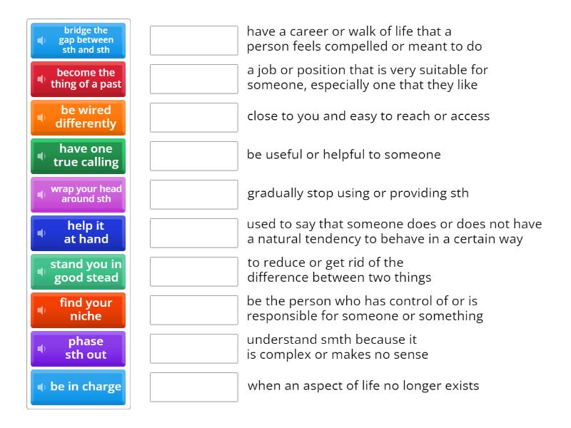 Focus 4 unit 5.4 Collocations - Match up