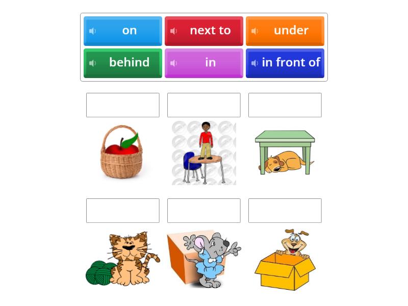 Go Getter 1 Unit 3 Prepositions. - Match up