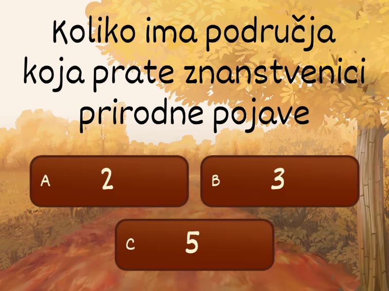 Ljetu Je Kraj, Stiže Jesen! - Quiz