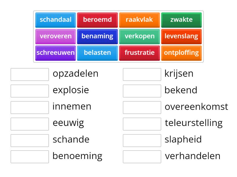 synoniemen zoeken - Match up