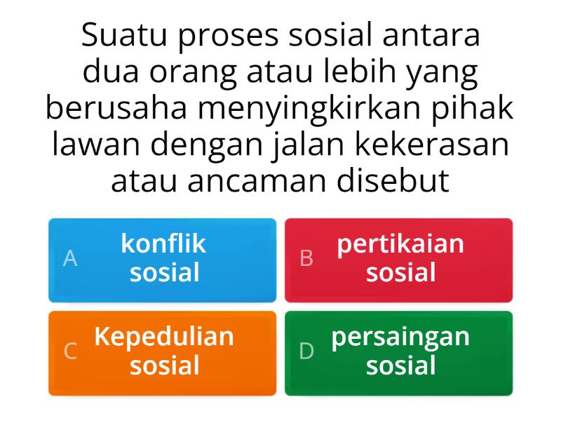 Konflik Sosial - Quiz