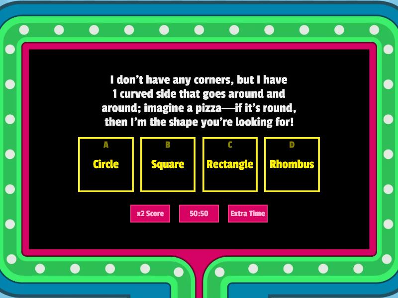 2D Shapes - Gameshow quiz