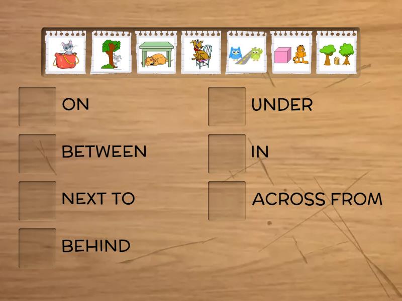 Prepositions of place - Match up
