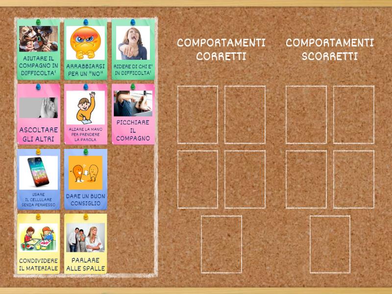 Comportamenti Scorretti Sul Posto Di Lavoro COMPORTAMENTI SCORRETTI O CORRETTI A SCUOLA - Group sort