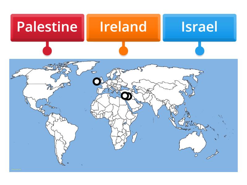 Israel And Palestine Location - Labelled diagram