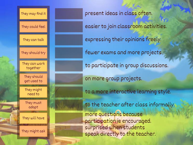Teacher-Student Interaction - Match up