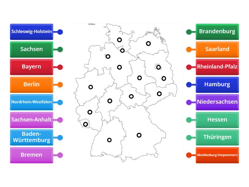 Die 16 Bundesländer Von Deutschland - Labelled Diagram