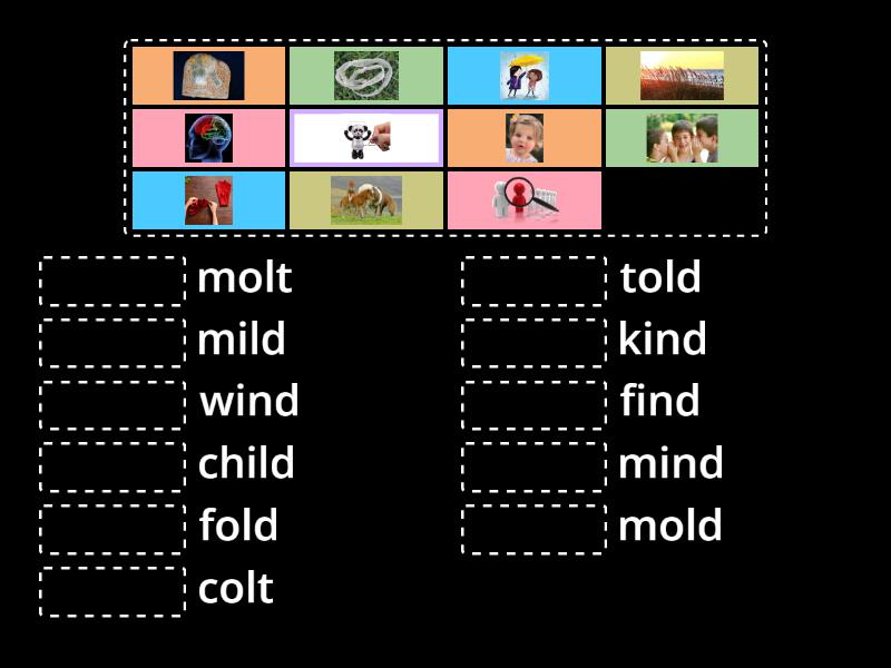 ild, ind and old and olt - Match up