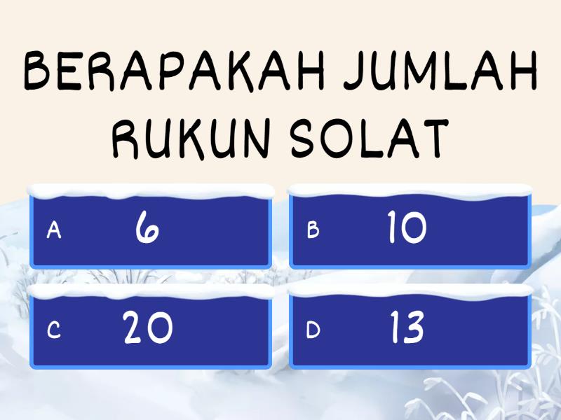 RUKUN SOLAT - Quiz