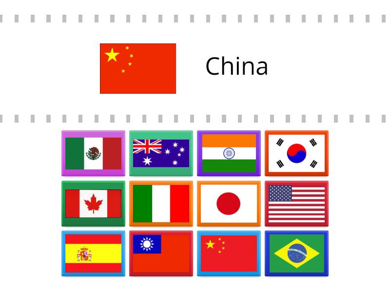 Flags of the world (Easy level) - Find the match