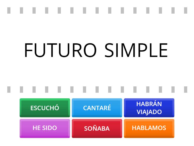 REPASO TIEMPOS VERBALES INDICATIVO - Find The Match