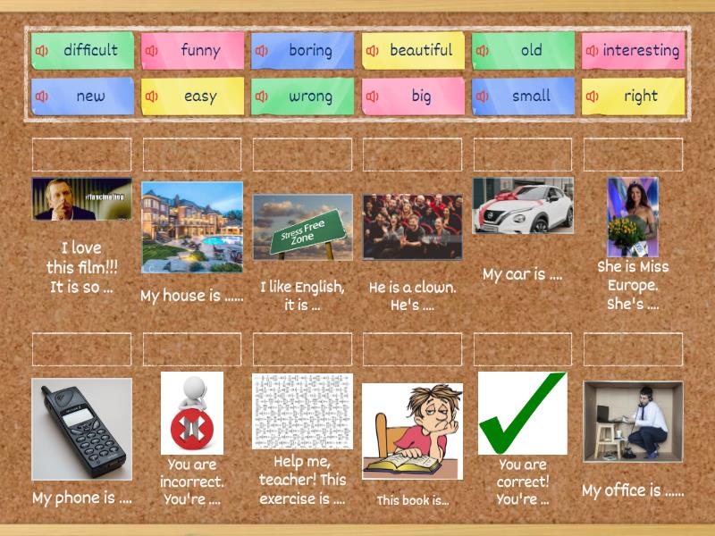 B ONE 2A common adjectives - Une las parejas