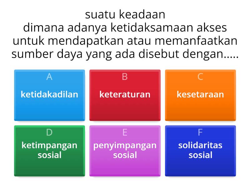 Ketimpangan Sosial - Quiz