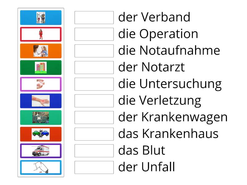 Menschen A2.1_Lektion 8 (Gesundheit Und Krankheit) - Match Up