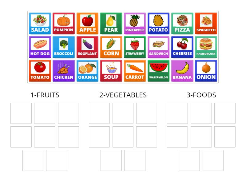 K5-FRUITS-VEGETABLES-FOOD - Group sort